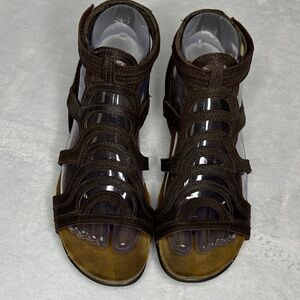 Naot Sara Gladiator Dark Brown Strappy Sandals 37